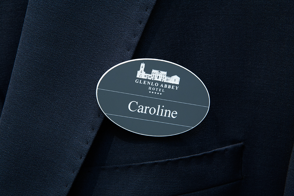 laser engraved hotel name badges ireland